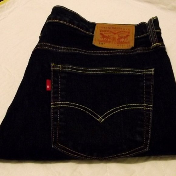 LEVIS 511 Blue Darkwash Straight Leg Mens Jeans
